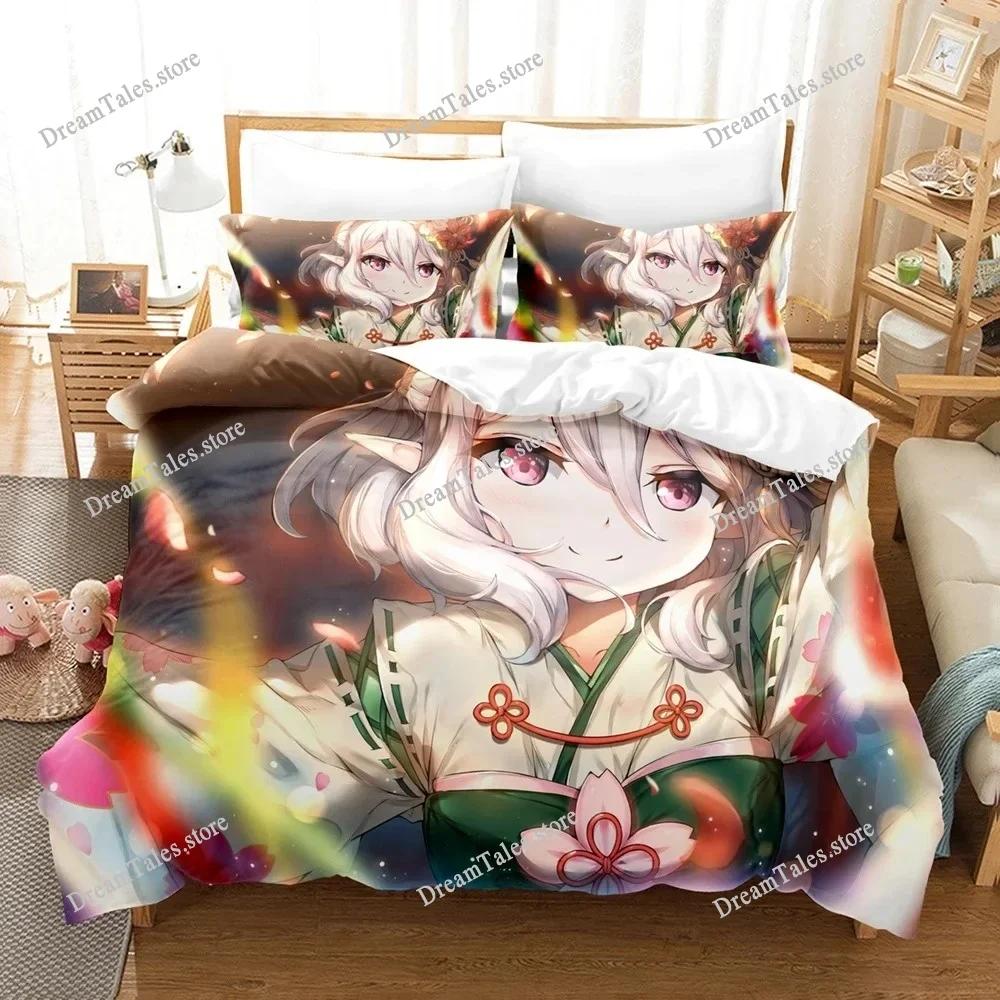 Удивительный мир Princess Connect! Re Dive Мультяшные Постеры Листы Пододеяльники Постельное белье Постельное белье для общежития Комплект постельного белья Мягкое Теплое