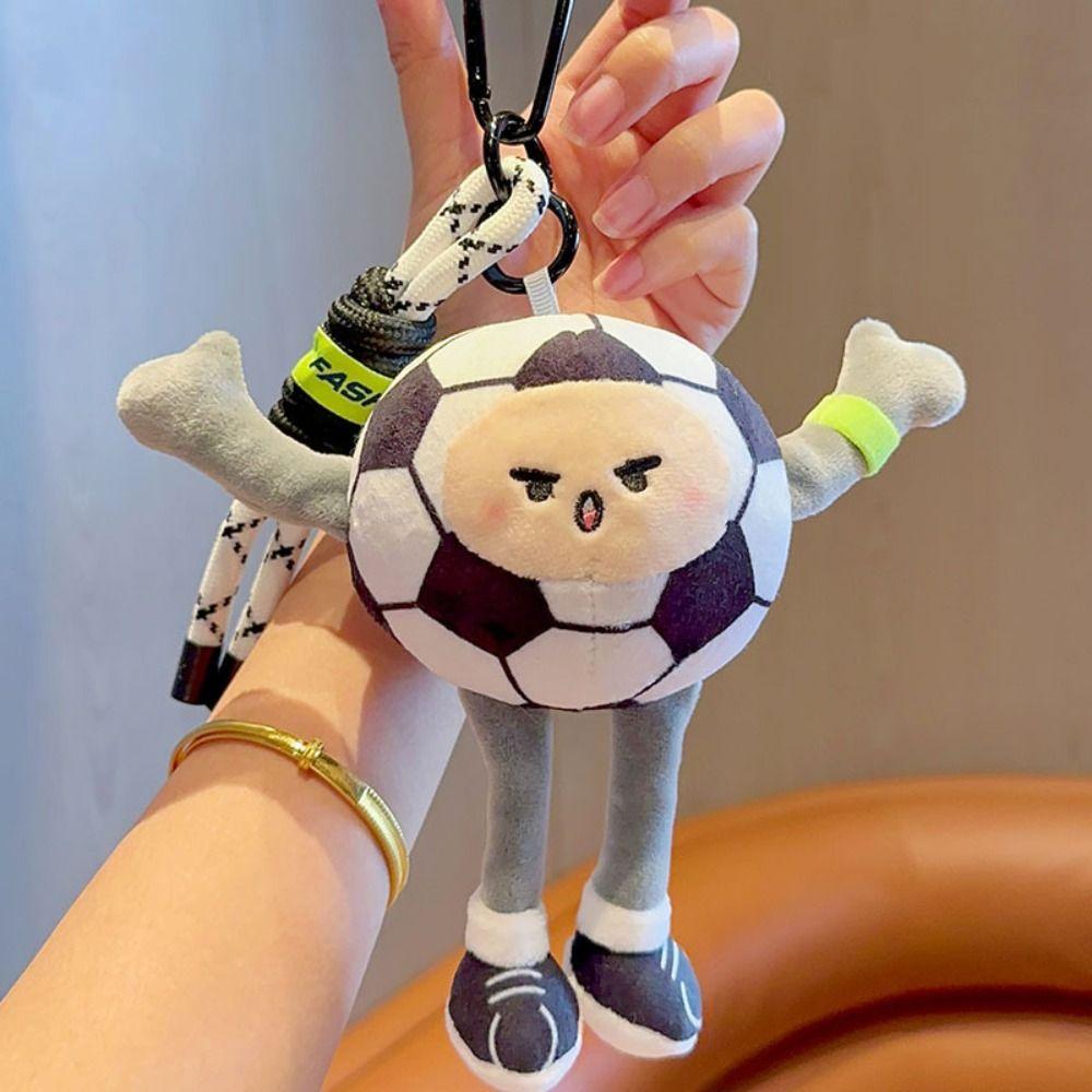 Basketball Baseball Basketball Plush Toy Keychain Football Plush Key Ring Female Lady Girl