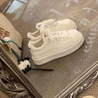 Виноградная коровья кожа платформа белые туфли 2025 новая спортивная и повседневная обувь женские белые туфли туфли на платформе кеды женские