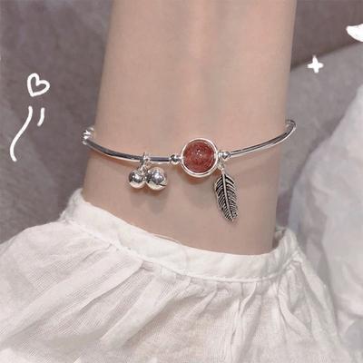Творческий розовый перо серебряный цвет бисерный браслет темпераментный лист браслет простой универсальный подарок на вечеринку ювелирные изделия