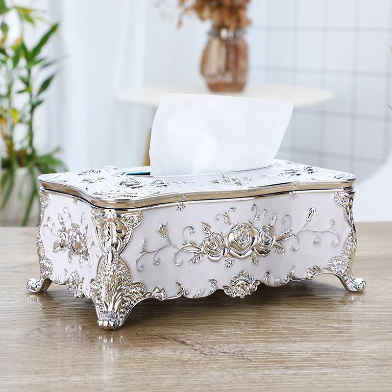 Золотистый большой держатель для салфеток - креативная настольная пластиковая бумажная коробка для дома