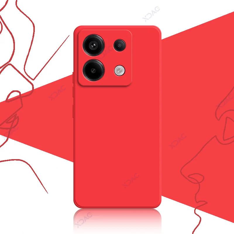 Милые квадратные жидкие силиконовые чехлы для Xiaomi POCO X6 Pro Neo 5G роскошные мягкие чехлы для телефонов POCOX6 X6Pro X6Neo Coque