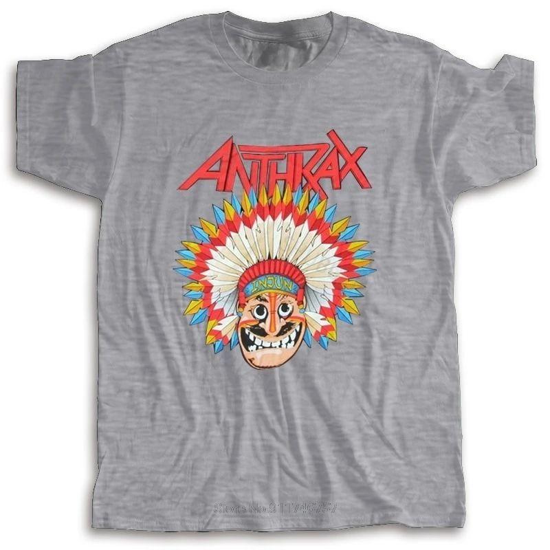 Anthrax Thrash Heavy Metal Hard American Rock Music Band Череп Крутые Футболки Мужчины Женщины Футболка Хип-Хоп Уличная Харадзюку Женская Мужская Одежда