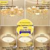 European Zinc Alloy Crystal Chandelier for Living Room, Bedroom, or Restaurant