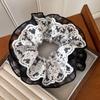Double Layer Women Hair Scrunchies Embroideried Oversized Hair Ropes Fashion Lace Scrunchies  Girls