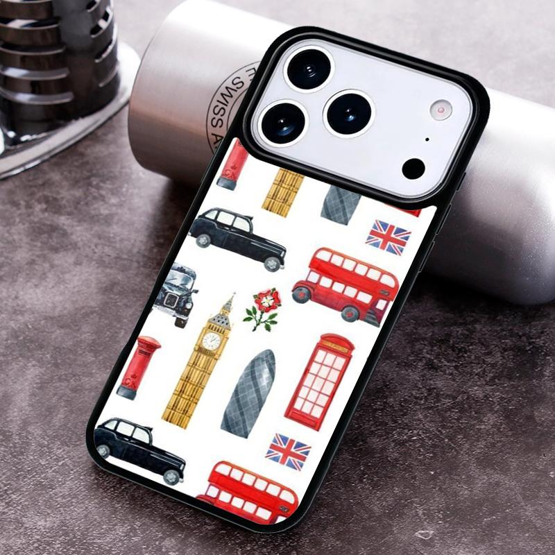 Чехол для телефона London Bus England Big Ben для iPhone 17 16 15 Pro Max Air 14 13 12 11 Plus Ударопрочный Capa Cover