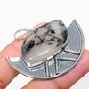Natural Black Rutile Gemstone Handmade 925 Sterling Silver Pendant 1.77" U8E26