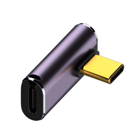 USB C адаптер с прямым углом 240 Вт PD 8K@60 Гц видео зарядный адаптер 40 Гбит/с передача данных светодиодный металлический адаптер для MacBook Pro для iPad Pro