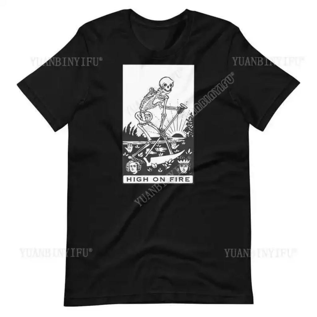 High on Fire T-Shirt_ Stoner Rock Band Tee cotton Vintage round neck Men Women Streetwear Tees Short Sleeve