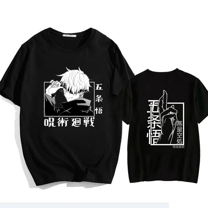 Японская Аниме Футболка Jujutsu Kaisen Годжо Унисекс Манга Годжо Сатору Графические Футболки С Коротким Рукавом Футболка Y2k Летние Топы