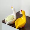 No Standing Water Duck-shaped Soap Tray Keeps Soap Dry Ceramic Soap Dish Bathroom Supplies