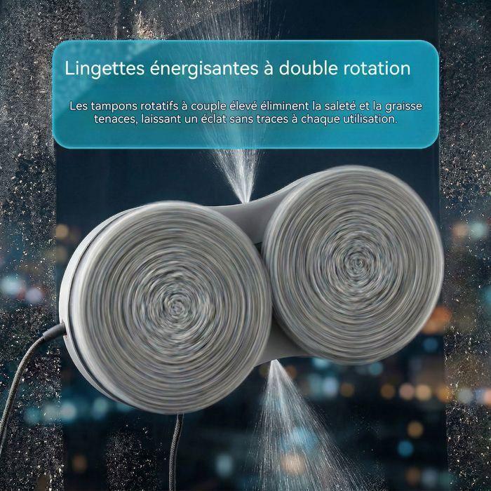 Window Cleaning Robot, Double Spraying, Robot Cleaner for Independent Intelligent Glasses, 10 Cleaning Cloths