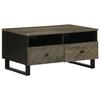 VidaXL Coffee Table Black 80x54x40 Cm Solid Mango Wood, Side Table, Living Room Table, Accent Table, End Table, 4017697