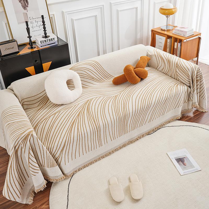 Линия синельного диванного полотенца, нескользящая ткань для диванной подушки, ткань с полным покрытием