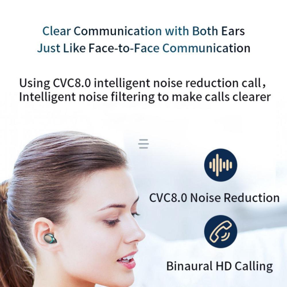 Wireless Bluetooth Headset Double Ear 5.0 Mini Movement In Earplug Waterproof Headset