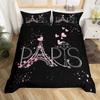 Eiffel Tower Series Three-Piece Bed Sheet Quilt Cover Home Textile