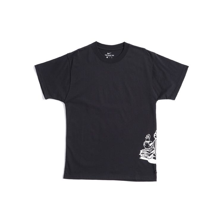 Nike SB Cartoon Print Skateboarding Short Sleeve T-Shirt Men Tops Black CU0299-010