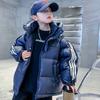 Зимнее пальто для мальчиков, белая куртка на утином пуху, новый стиль, утолщенное, не требующее стирки пальто для детей среднего и большого возраста