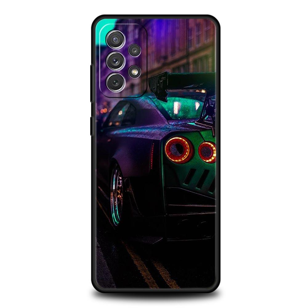 Синий, красный JDM спортивный автомобильный чехол для телефона для Samsung Galaxy A13 A51 A71 A41 A31 A21S A11 A03S A12 A32 A52 A22 A23 A33 A53 A73 5G чехол