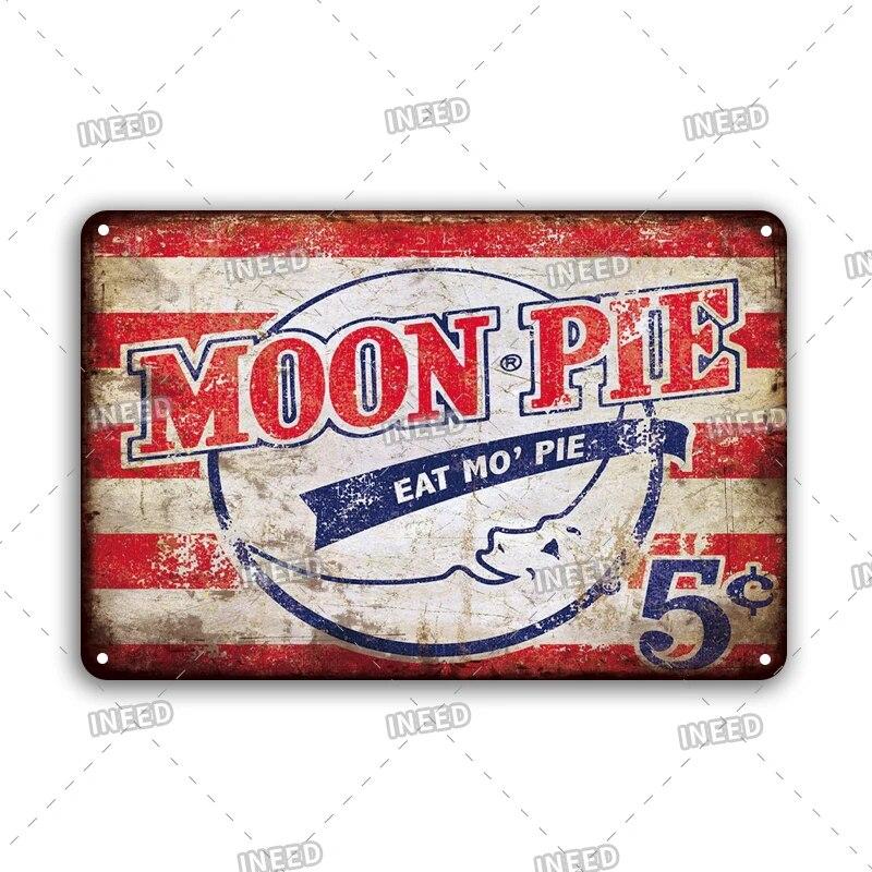 Tin Sign FastFood Pizza Hot Dog Hamburgers Ice Cream Fries Pop Corn Metal Vintage Plaque Metal Retro Plate Kitchen Wall Decor
