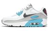 Air Max 90 Кожаный Белый Хлорно-синий GS CD6864-108