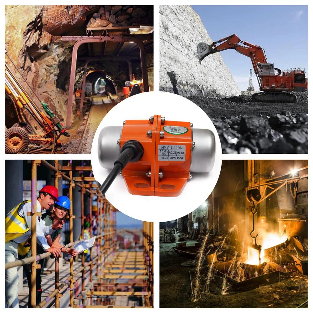 Bymaocar 30w Low Noise Vibration Motors Aluminum Alloy Shaker Motor Ac110v 3600rpm with O-ring Seal On the Edge Fit Construction