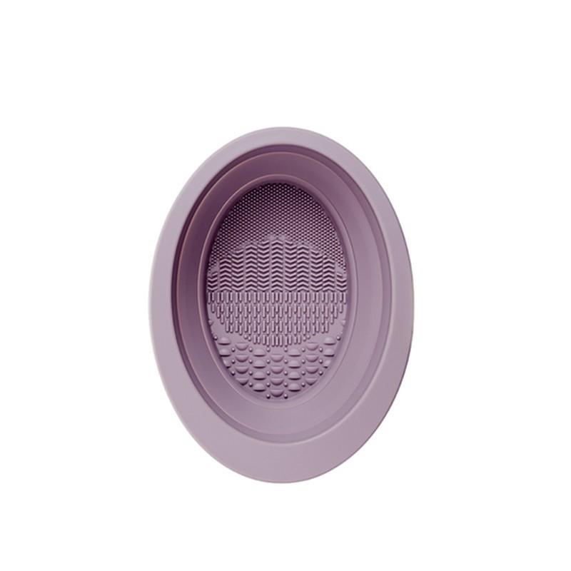 Makeup Brush Cleaning Set Beauty Sponge Cleaning Tool Powder Puff Cleaning Solution Drying Basket Silicone Folding Washing Bowl