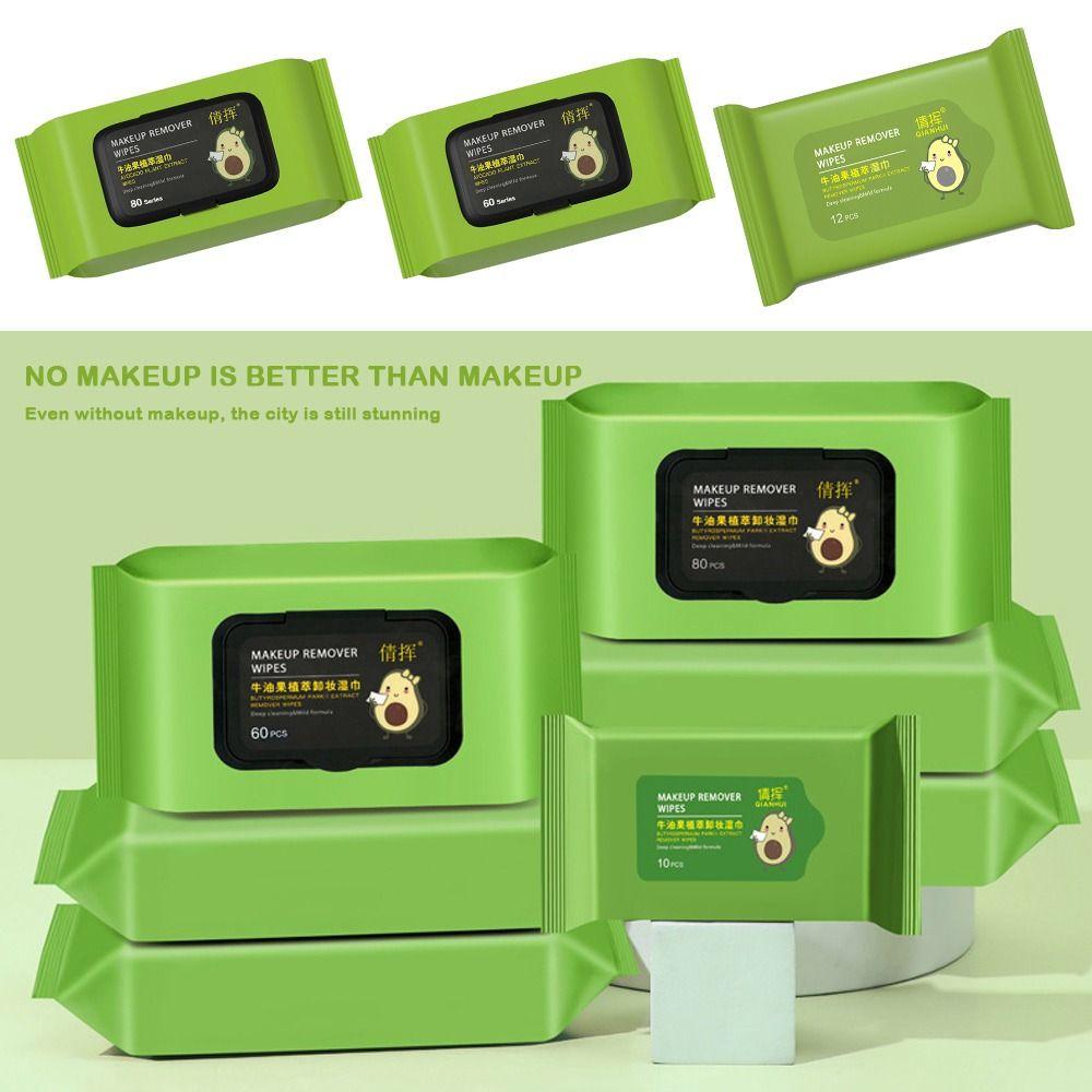 12/60/80PCS Cotton Makeup Removal Wipes Face Cleaner Disposable Cotton Wipes  Cosmetic Removal