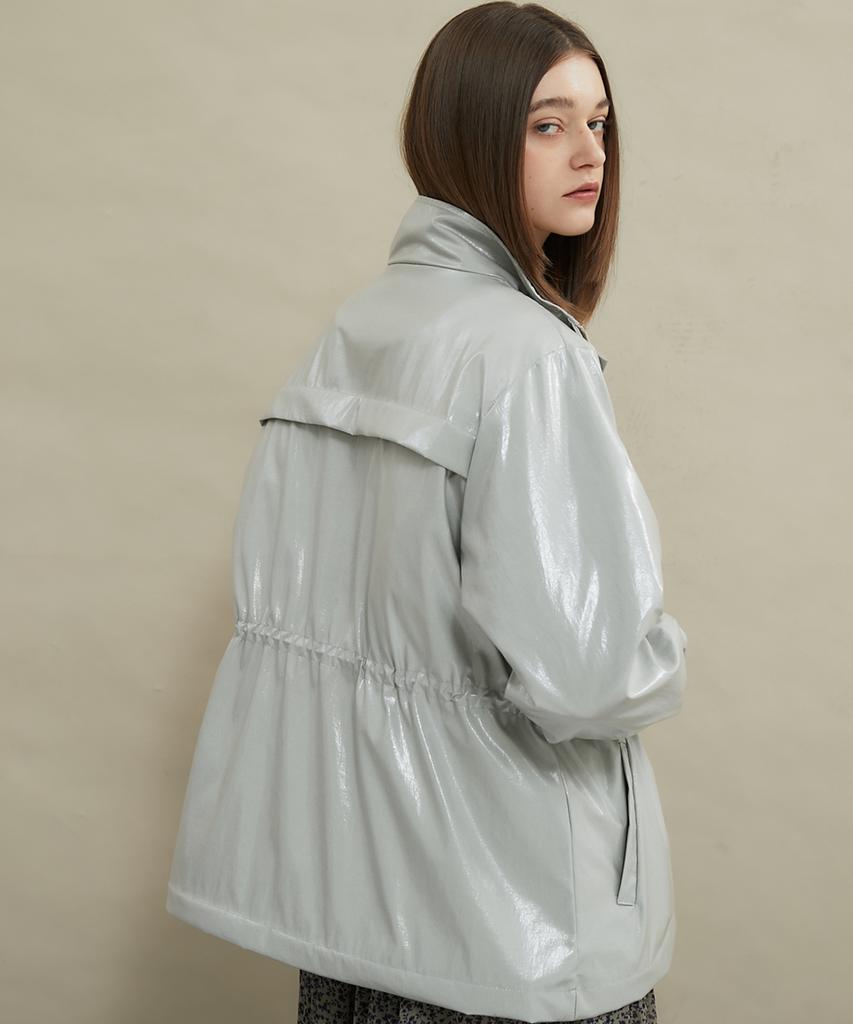 Manavis7 Glitter Padded Jacket [Gray]