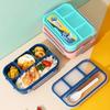 1pc 1300ml Insulated Lunch Box 4 Compartments Plastic Microwavable Bento Box For Kids School Food Container Vacuum Flasks