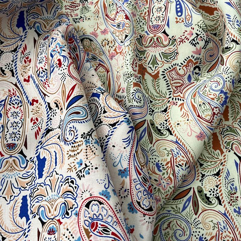 Ткань Район Однотонный узор «индийский огурец» Богемия Горошек Принтованная ткань для шитья Пижамы Юбки Одежда По метрам