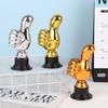 1 Piece Mini Victory Trophies Award Prizes Thumbs Up Trophy Plastic Gold Trophies Encouragement For Home Desktop Decor