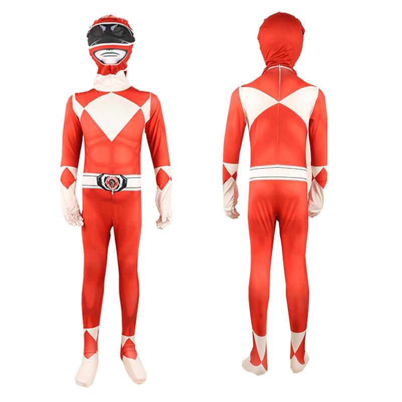 Power Rangers T-Rex White Tiger Ranger Cosplay Jumpsuit, Kids Halloween Costume