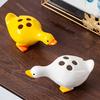 Duck Toothbrush Holder Ceramic Cute Toothbrush Organizer Decorative Cartoon Duck Toothbrush Stand for Bathroom Decor And Storage