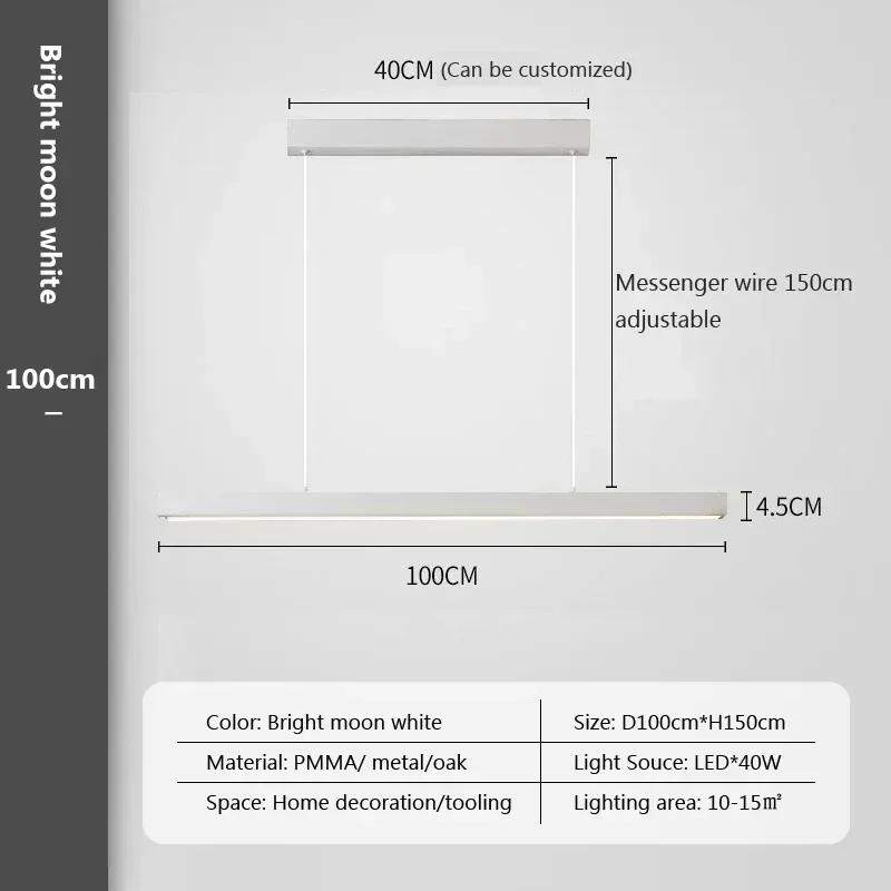 Modern LED Pendant Light For Living Dining Room Restaurant Office Long Simple Chandelier Home Deco Lighting Fixture Hanging Lamp