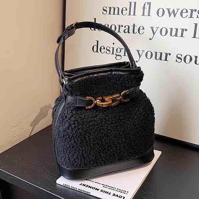 Женственная сумка из овечьей шерсти в стиле пэчворк Tissbody универсальная сумка через плечо ретро зима новый модный тренд