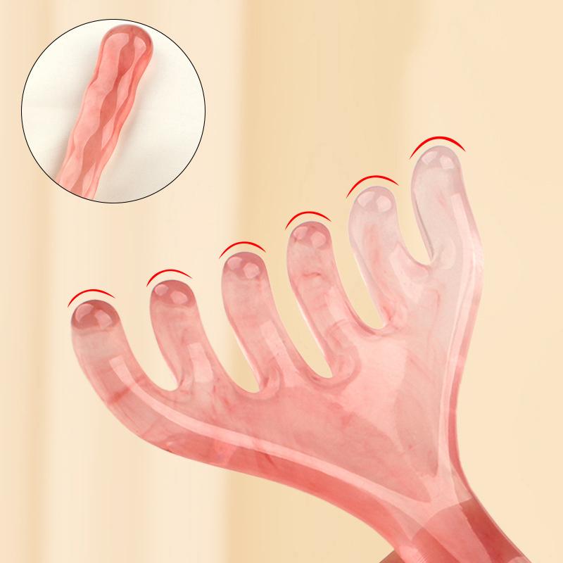 Head Massager Resin Deer Antlers Scalp Massage Gua Sha Head Relax Relief Stress Improve Sleep Scalp Scraping Massager