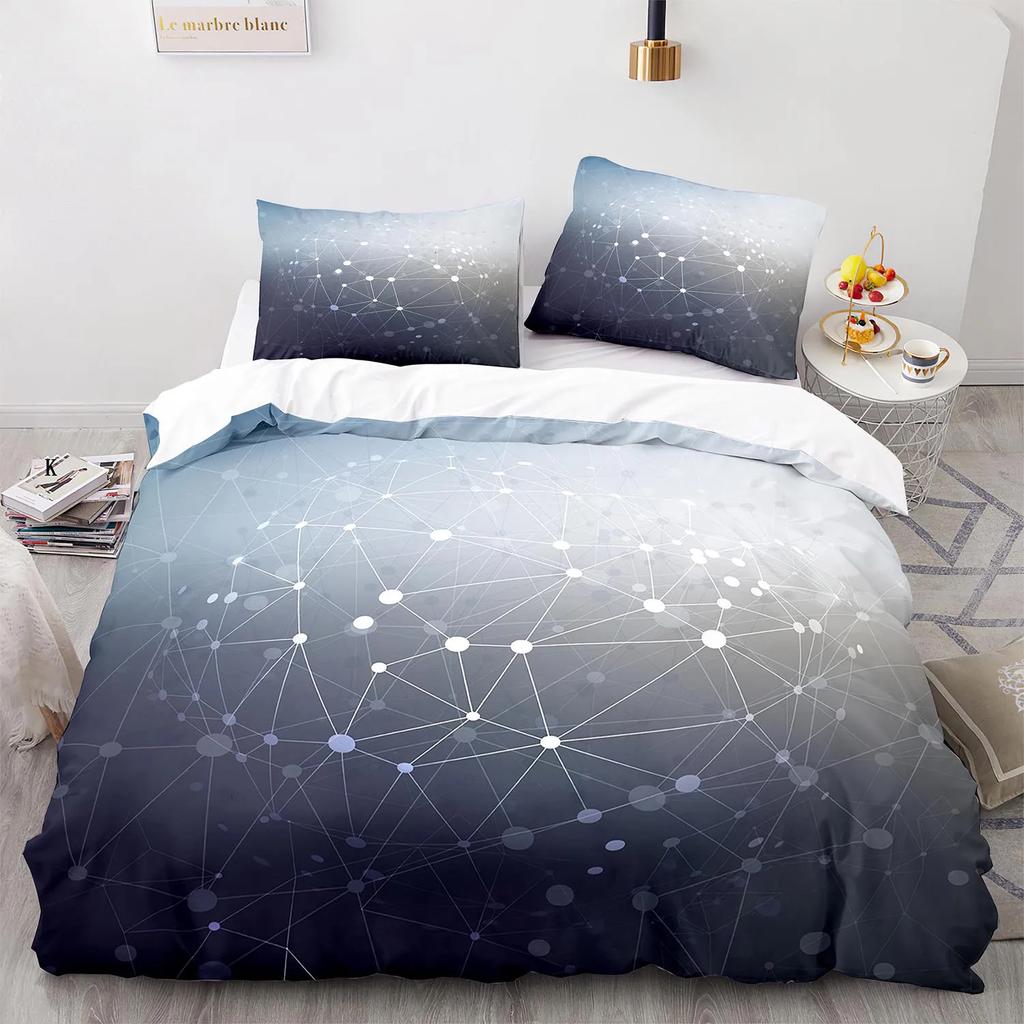 Geometry Line Duvet Cover Colorful Pattern for Children Teens Boys Adult Abstract Art Quilt Cover for Bedroom Decorations Queen