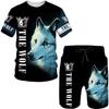 Mens Tiger Clothes T Shirt & Shorts Combos Sets Summer Boys Cute T Shirts Short Pants 2pcs Clothing Suits Men Fashion Casual Costume Outfits