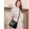 Large Capacity PU Leather Women Shoulder Handbags Vintage Dragonfly Flowers Multi-Pocket Crossbody Mommy Bag For Travel