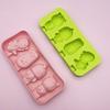 Форма для мороженого 4 полости в форме животного DIY силиконовая самодельная форма для мороженого в виде кролика-свинки кухонные принадлежности