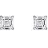 4 Ct Asscher Cut Diamond Stud Earrings 14K White Gold Martini Push Earrings For Women's Best Regular Wear Jewellery