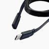 Многонаправленный угловой удлинительный кабель USB Type-C, Плоский силиконовый адаптер-переходник Male to Female для передачи данных