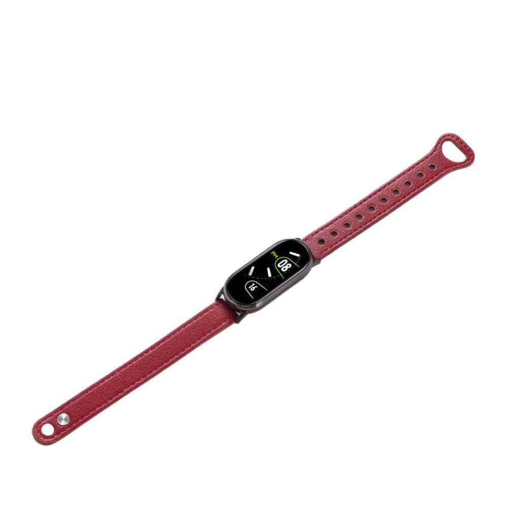 Кожаный ремешок с двойной пряжкой и гвоздем, индивидуальный ремешок для часов, новый ремешок для часов Xiaomi Band 8