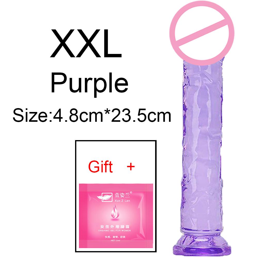 New  Female Penis Masturbation 6 Sizes Dildos Erotic Jelly Dildo Artificial Penis  Suction Cup Dick Erotic Anal Gode Sex Toy