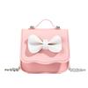 Kids White Pu Cute Bow Shoulder Bag With Lightweight Design For Preschool Girls