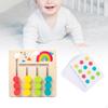 Baby Montessori Learning Toys Slide Puzzle, Color and Shape Matching Brain Teasers Logic Game Wooden