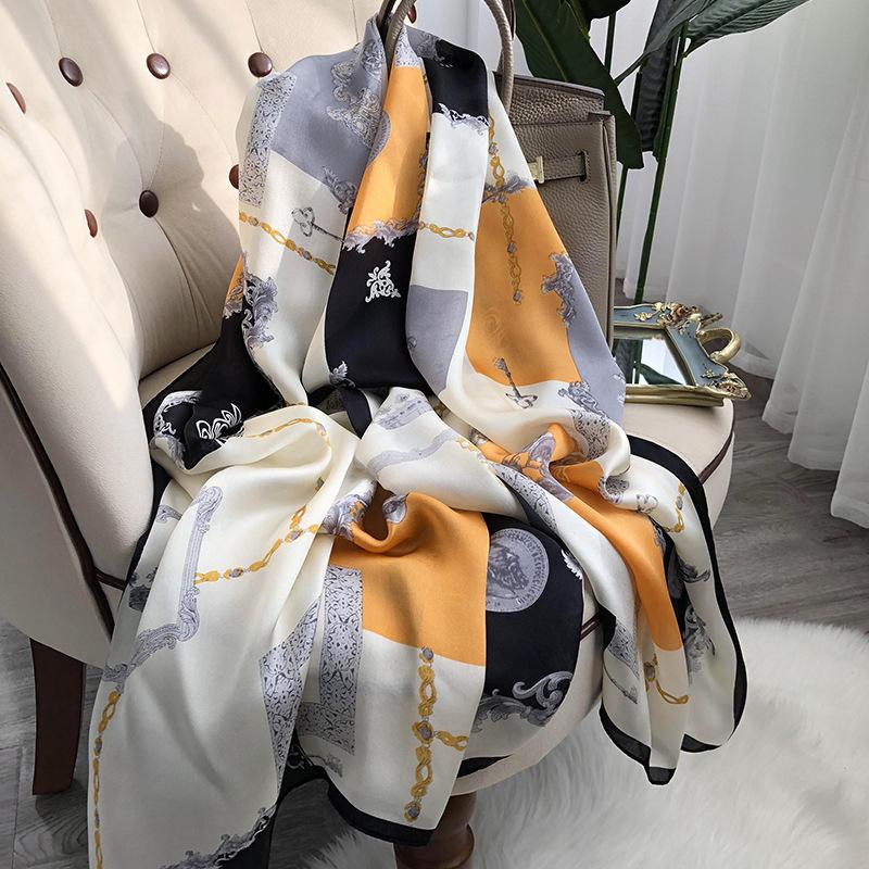 Ханчжоу 100% натуральный шелковый шарф для женщин, бандана, длинные шарфы, платок, роскошный высококачественный хиджаб, эшарпе, пашмина