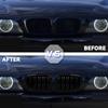 For BMW E39 5-Series 525 528 530 M5 1997-2003 Glossy Black Front Hood Kidney Grille Grill ABS Dual Line Compatible
