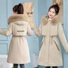 Winter Jacket Women Long Coat Fashion Parkas With Fur Collar Warm Liner Snow Wear Padded Casual Woman Clothes New 2023
